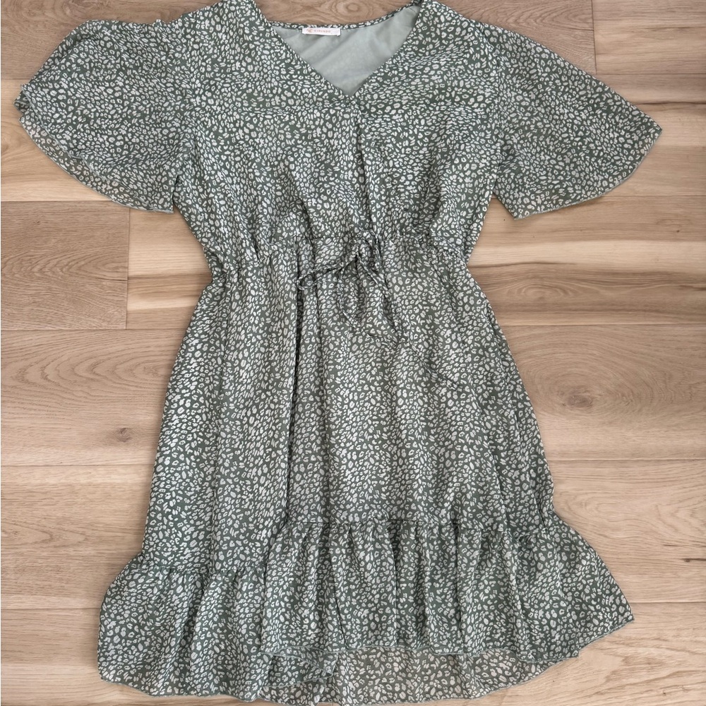Green Print Dress